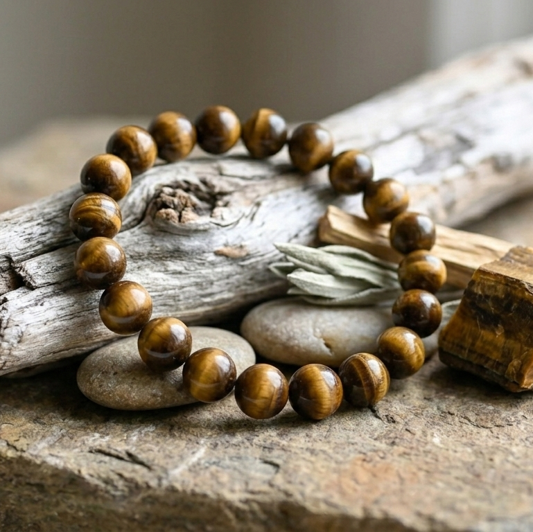 bracelet oeil de tigre - Source Sacrée