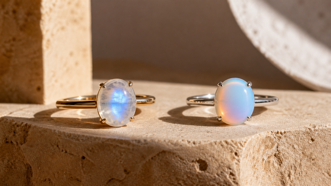 Bague Pierre de Lune Véritable : la distinguer de l'opalite