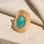 Bague Amazonite Chevalière — photographie produit premium