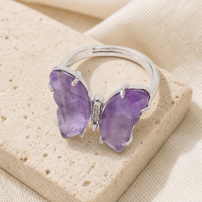 Bague Papillon Améthyste