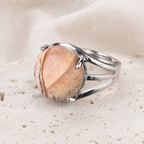 Bague Jaspe Paysage Cabochon — photographie produit premium