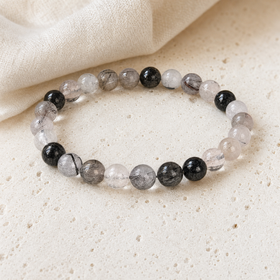 Bracelet Quartz Rutile Noir