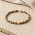 Bracelet Homme Pierre Fossile — Perles 4 mm — photographie produit premium