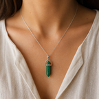 Pendentif Pointe - Malachite — bijou porté