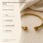 Bracelet Pierre de Naissance Novembre — Citrine — fiche descriptive