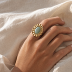 Bague Aventurine Verte Soleil — bijou porté ou variantes
