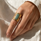 Bague Jade Manchette Ajourée — bijou porté ou variantes