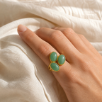 Bague Aventurine Trois Pierres — bijou porté ou variantes