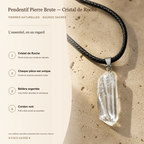 Pendentif Pierre Brute - Cristal de Roche — fiche descriptive
