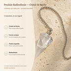 Pendule Radiesthesie - Cristal de Roche — fiche descriptive