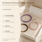 Kit Debutant Lithotherapie - 3 Bracelets Essentiels — fiche descriptive