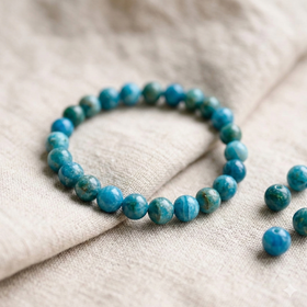 Bracelet Apatite Bleue en pierre naturelle