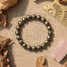 Bracelet pyrite pierre naturelle perles 8mm lithothérapie