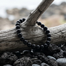 Bracelet Obsidienne Noire perles 8mm - vue 1