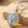 Collier arbre de vie en opalite irisée - pierre naturelle lithothérapie