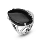 Bague Onyx Noir Réglable