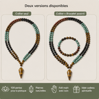 Collier Bouddhiste 108 Perles Chakra en Pierres Naturelles - lithothérapie | Source Sacrée