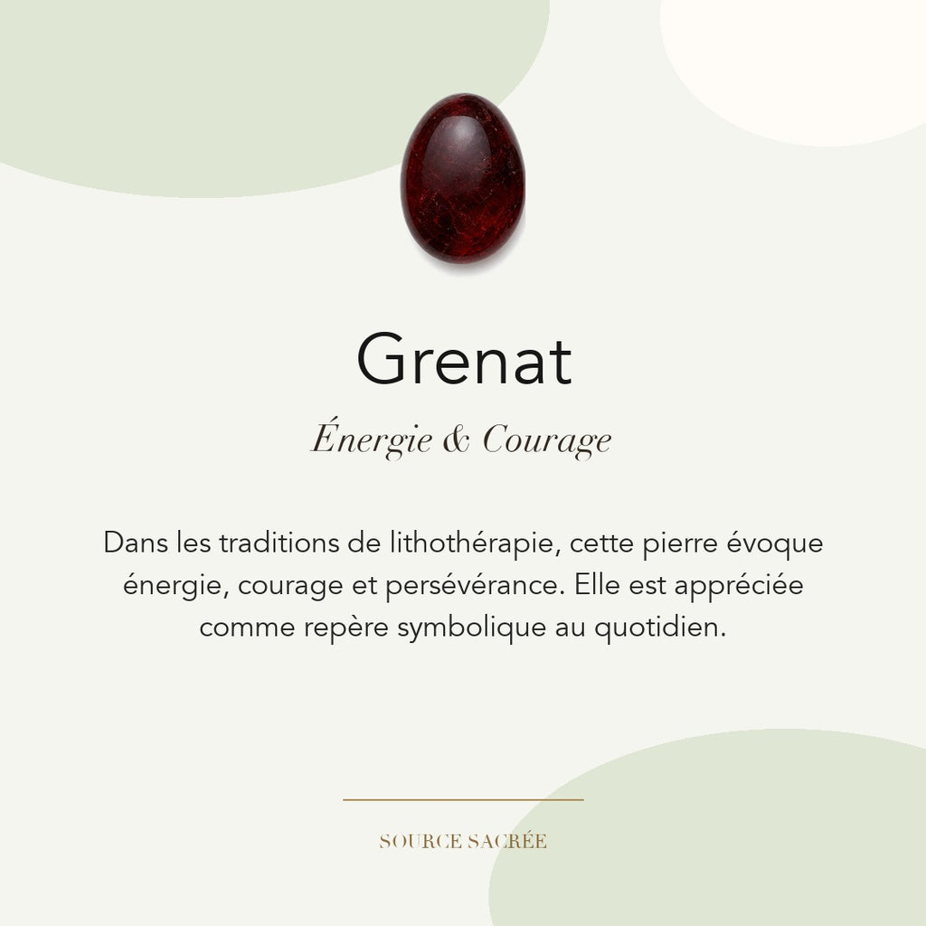 Grenat : énergie, courage et persévérance — symbolique traditionnelle