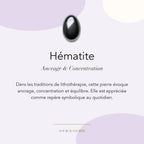 Hématite : ancrage, concentration et équilibre — symbolique traditionnelle