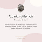 Quartz rutile noir : protection, clarté et ancrage — symbolique traditionnelle