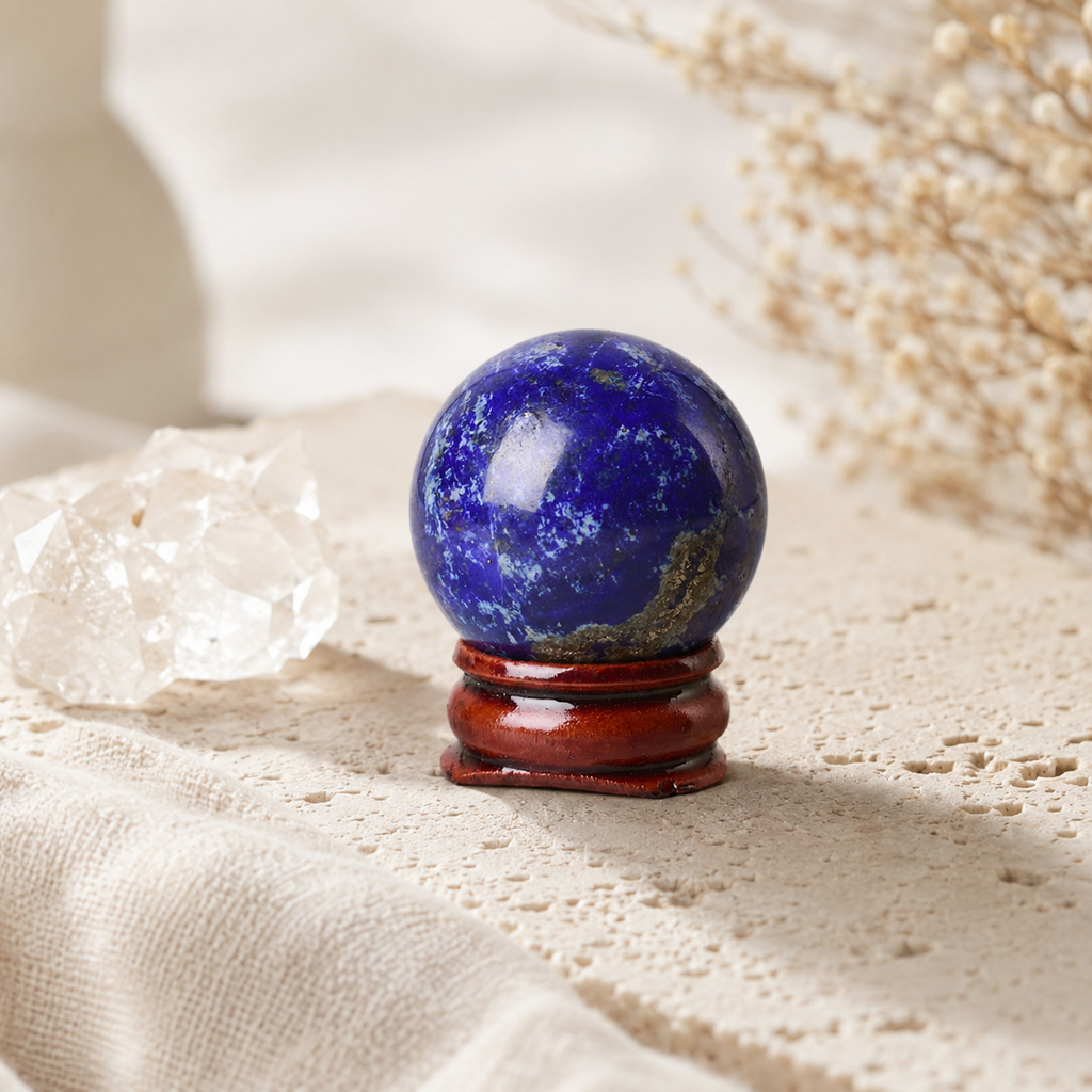 Sphère en Lapis Lazuli Naturel – 28 à 32 mm - lithothérapie | Source Sacrée
